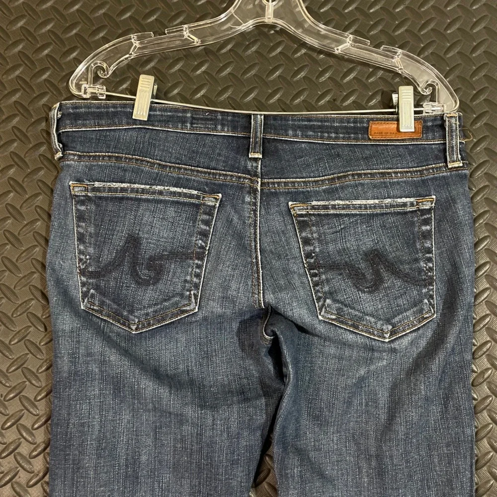 AG Adriano Goldschmied Dark Wash Blue Stilt‎ Cigarette Denim Jeans Women Size 14